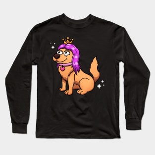 Cute Golden Retriever Princess Long Sleeve T-Shirt